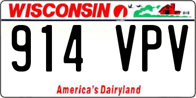 WI license plate 914VPV