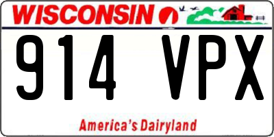 WI license plate 914VPX