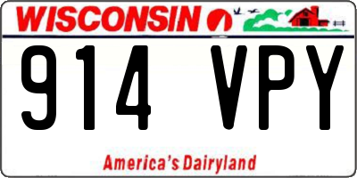 WI license plate 914VPY