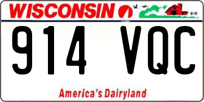 WI license plate 914VQC