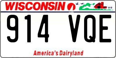 WI license plate 914VQE