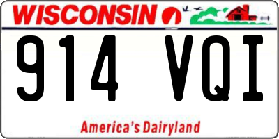 WI license plate 914VQI