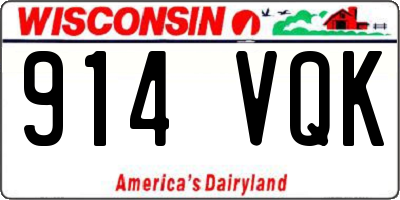 WI license plate 914VQK