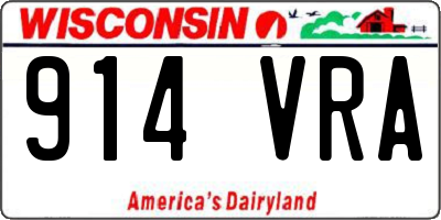 WI license plate 914VRA