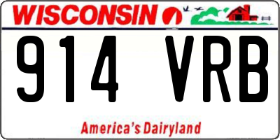 WI license plate 914VRB