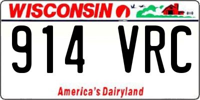 WI license plate 914VRC