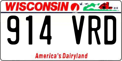 WI license plate 914VRD