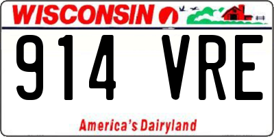 WI license plate 914VRE