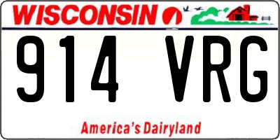 WI license plate 914VRG