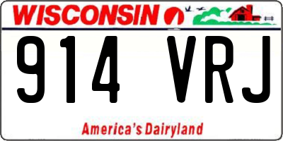 WI license plate 914VRJ