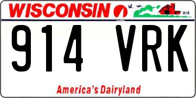 WI license plate 914VRK