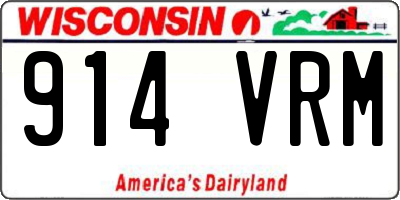 WI license plate 914VRM