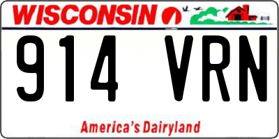 WI license plate 914VRN