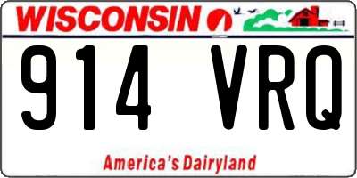 WI license plate 914VRQ