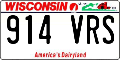 WI license plate 914VRS
