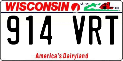 WI license plate 914VRT
