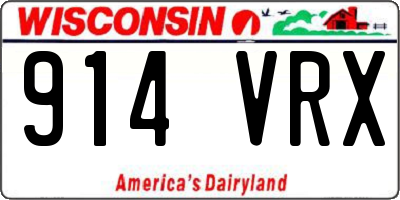 WI license plate 914VRX