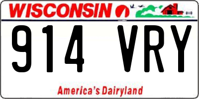 WI license plate 914VRY