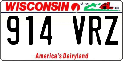 WI license plate 914VRZ