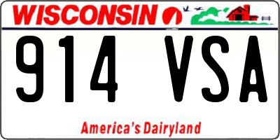 WI license plate 914VSA