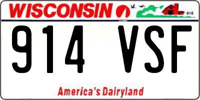 WI license plate 914VSF