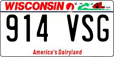 WI license plate 914VSG
