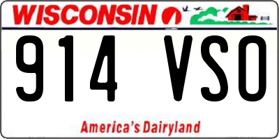WI license plate 914VSO