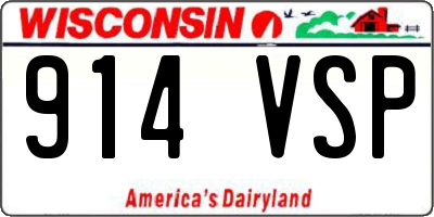 WI license plate 914VSP
