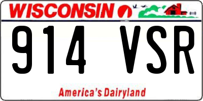 WI license plate 914VSR