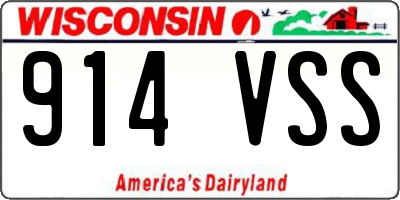 WI license plate 914VSS