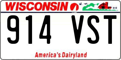 WI license plate 914VST