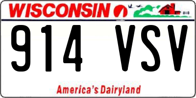 WI license plate 914VSV