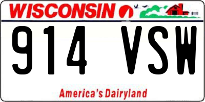 WI license plate 914VSW