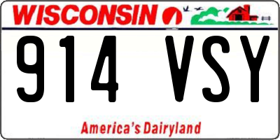 WI license plate 914VSY
