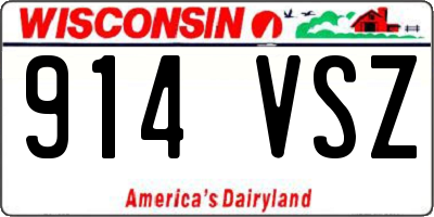WI license plate 914VSZ