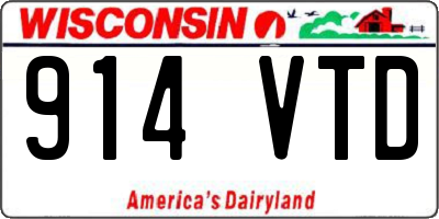 WI license plate 914VTD