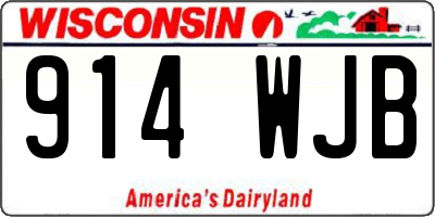 WI license plate 914WJB