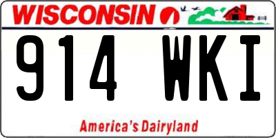 WI license plate 914WKI