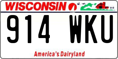 WI license plate 914WKU