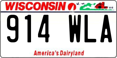 WI license plate 914WLA