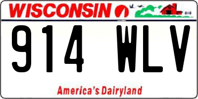 WI license plate 914WLV