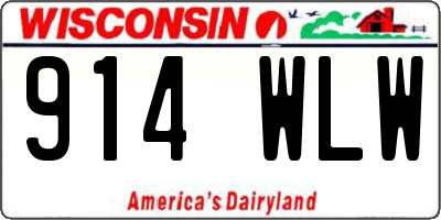 WI license plate 914WLW
