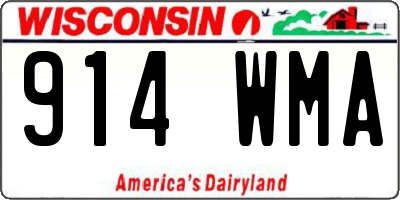 WI license plate 914WMA