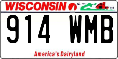 WI license plate 914WMB