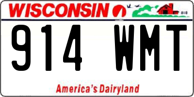 WI license plate 914WMT