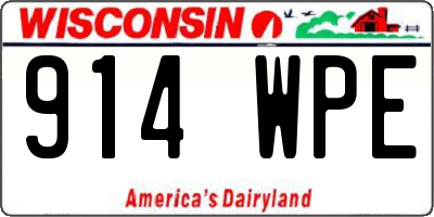 WI license plate 914WPE