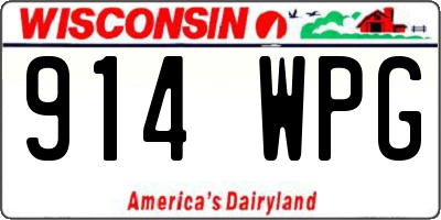 WI license plate 914WPG