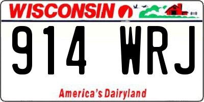 WI license plate 914WRJ