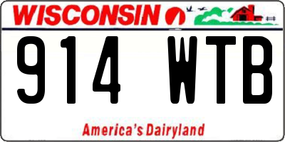WI license plate 914WTB