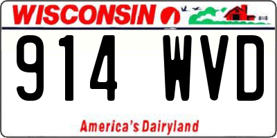 WI license plate 914WVD